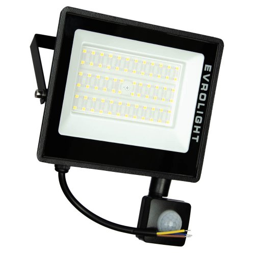 Світлодіодний LED прожектор з датчиком руху EVROLIGHT FM-01D-50 50W 6400K IP65 000057051