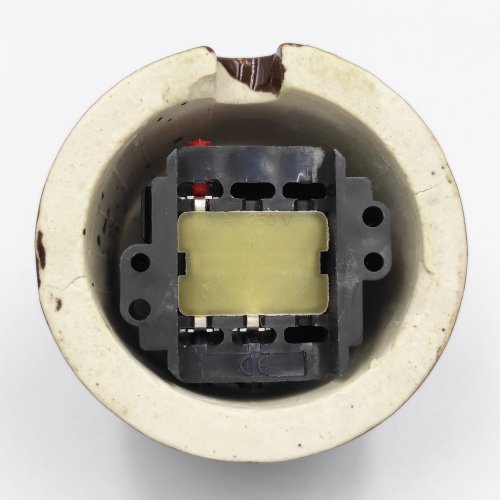 Выключатель накладной поворотный RE керамический коричневый двухклавишный RE-3562-02