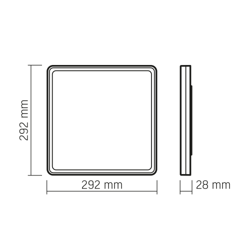 LED светильник накладной Videx 24W 4000K с декоративной подсветкой черный VL-DL3S-244B