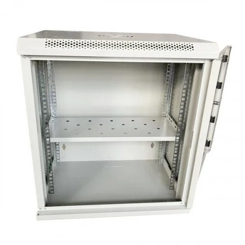 Шафа серверна настінна Gear 12U з полицею 600x600х600 сірий GWMSN-12U-600-600G
