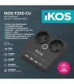 Мережевий фільтр-подовжувач IKOS F25S-CU 2 розетки/4USB/Type-C 1.5м black 0006-CEF Мережевий фільтр-подовжувач IKOS F25S-CU 2 розетки/4USB/Type-C 1.5м black 0006-CEF