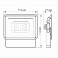 Світлодіодний LED прожектор Videx Fe 10W 5000К 12V VL-Fe105W-12V