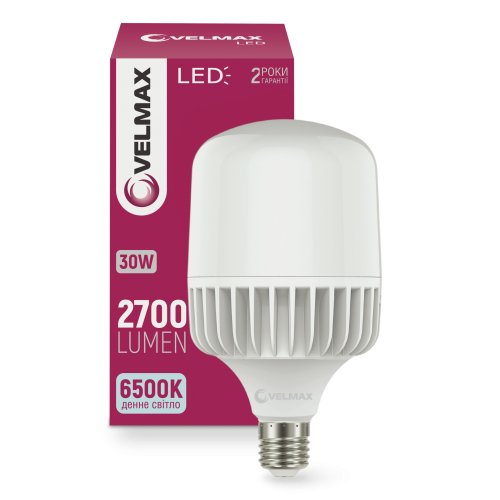 LED лампа Velmax V-A80 30W Е27 6500K 21-90-33