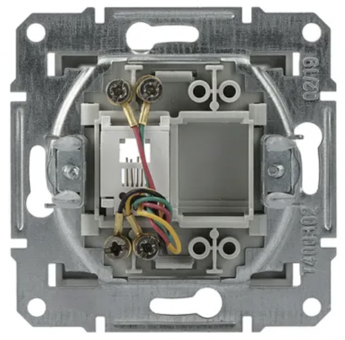 Розетка телефонна RJ11 4 конт. Schneider Asfora Алюміній EPH4100161