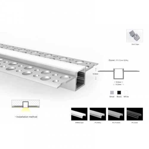 Комплект LEDBOX S профиль врезной алюм.LP-SL200 + рассеиватель матовый 13113