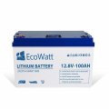 Аккумуляторная батарея литиевая Ecowatt LED LiFePO4 12,8 В 100Ah ECO-12-100S