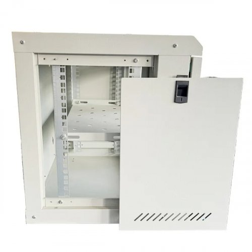 Шафа серверна настінна Gear 9U з полицею 600x600х450 сірий GWMSN-9U-600-600G