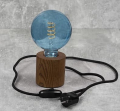 Декоративна лампа Iterna CUBE E27 циліндр темний ясен LW005