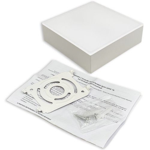 LED світильник накладний Biom 6W 5000К IP40 квадрат білий NL-1-S6-W-5 25790