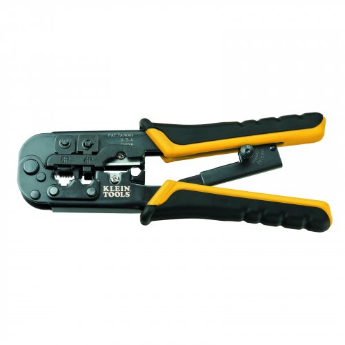 Обжимной инструмент Klein Tools для разъемов RJ45 и RJ11/RJ12 с храповым механизмом VDV226-011-SEN