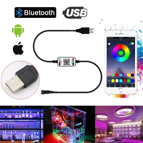 RGB контролер LT RGB SPI smart з USB роз'ємом та Bluetooth DC5V для Smart адресної стрічки 073015