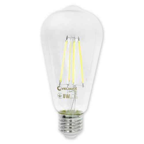 Світлодіодна LED лампа Velmax V-FILAMENT-ST64 8W E27 4100K 21-43-32