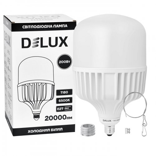 Світлодіодна LED лампа DELUX T180 200W E27/E40 6500K 90023333