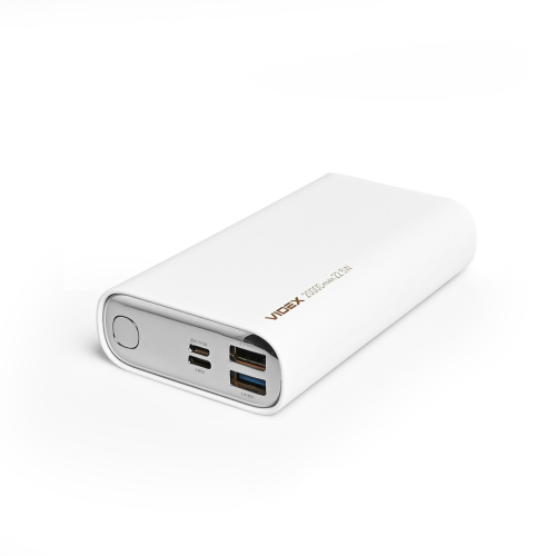 Портативний зарядний пристрій (повербанк) Videx 20000mAh 22.5W White VPB-320-W