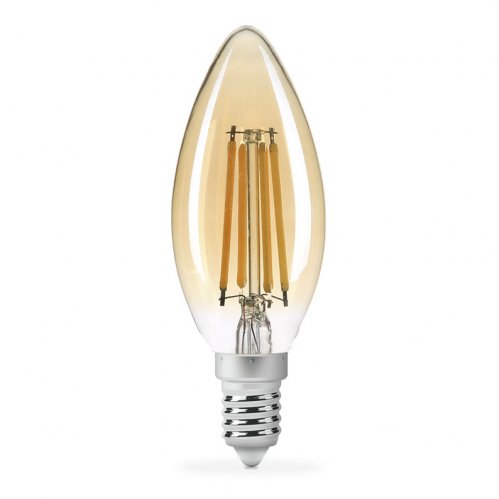 Світлодіодна LED лампа Titanum Filament C37 4W E14 2200K бронза TLFC3704142A