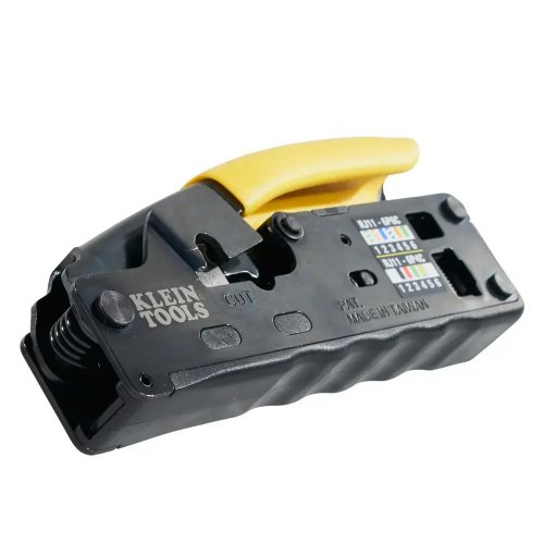 Обжимной инструмент Klein Tools для разъемов RJ45 и RJ11/RJ12 с функцией резки и зачистки кабеля KT-VDV226-107