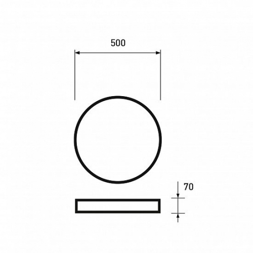 Світлодіодна люстра акрилова Eurolamp кругла T2 75W 3000K-6500K LED-LR-75-T2