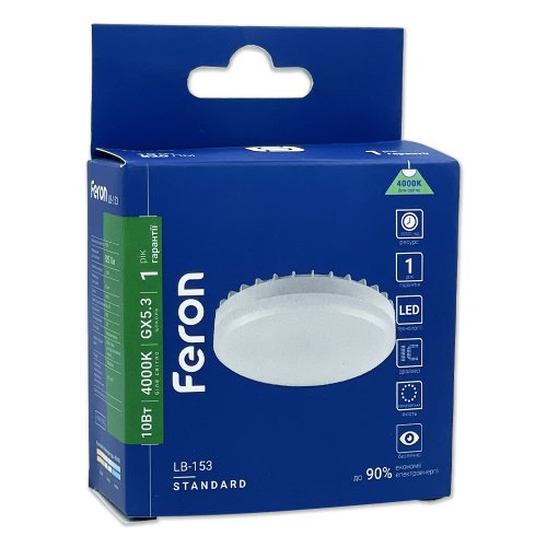 LED лампа Feron LB-153 10W GX53 4000K 230V 6725 (01729)