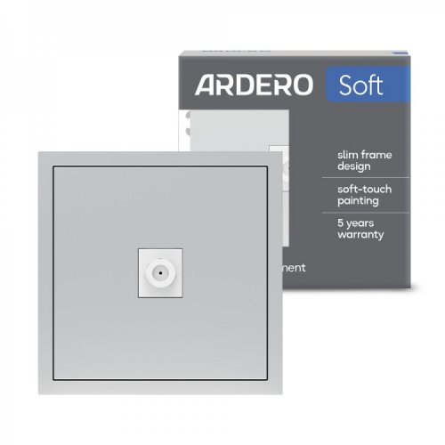 Розетка Ardero ER141TV-S Soft одинарна телевізійна срібло 8666