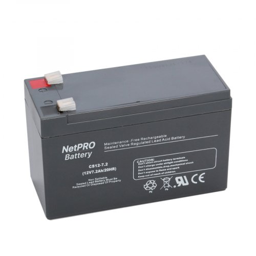 Аккумулятор свинцово-кислотный NetPRO Small AGM CS12-7.2 12В 7.2Ач (NEW) bat-netpro-cs-12-7-2n