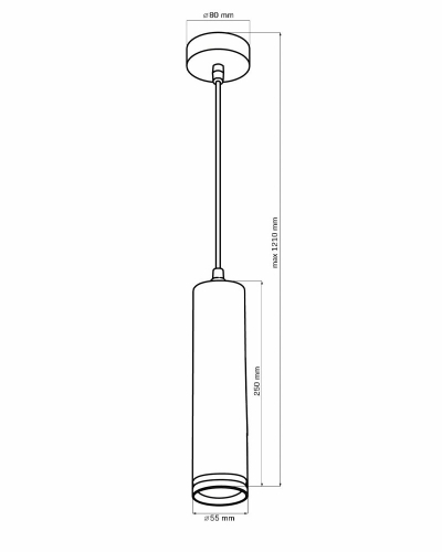 Підвісний світильник Goldlux Paris GU10 чорний 325617