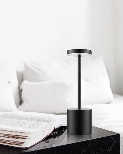 Настольная LED лампа аккумуляторная Kloodi 5W 2700K/4000K/6500K IP20 черный TA-5V UNO CCT BK
