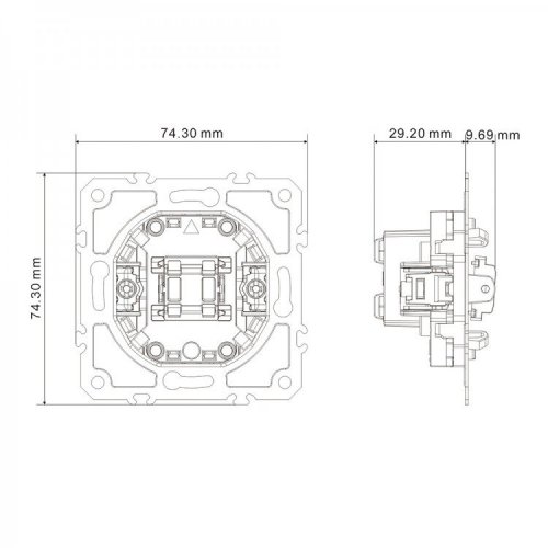Вимикач Ardero EV131-B Soft одноклавішний перехресний чорний 8695