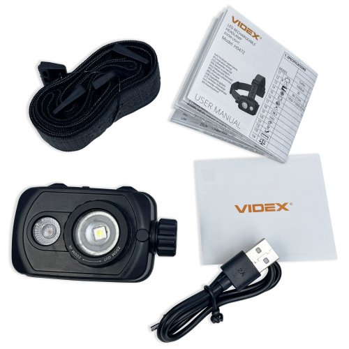 Налобный светодиодный аккумуляторный LED фонарь Videx 1000Lm 5000K IP65 VLF-H047Z