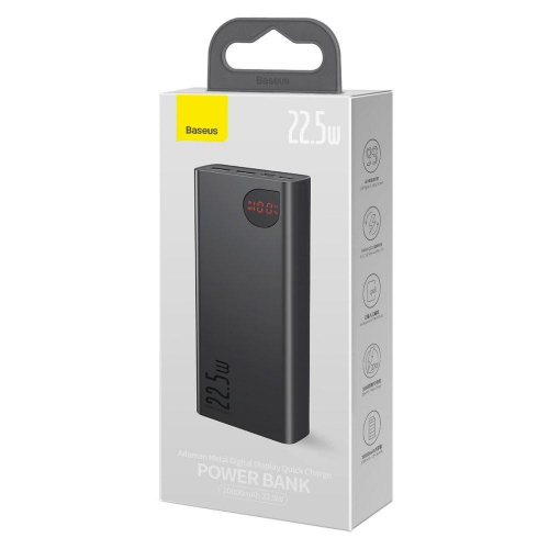 Портативний зарядний пристрій (повербанк) Baseus Adaman Metal 20000 mAh 22.5W Black pb-111