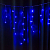 Led гирлянда Евросвет STARLIGHT бахрома синий 100LED 3,2х0,7м IP20 прозрачный провод 000057281