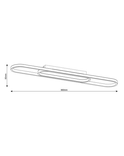 Світлодіодний світильник Goldlux Cordoba LED 26W 4000K чорний 335197