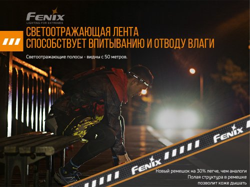 Налобный светодиодный аккумуляторный LED фонарь Fenix 240Lm 4100-4300K IP68 HM23