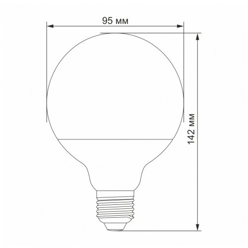 LED лампа Videx G95e 15W E27 3000K VL-G95e-15273