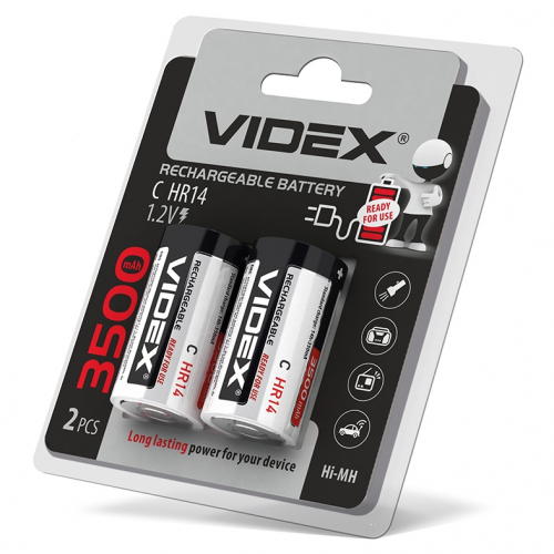 Акумулятор Videx HR14 3500mAh 1.2V double blister/ блістер 2шт. HR14/3500/2DB