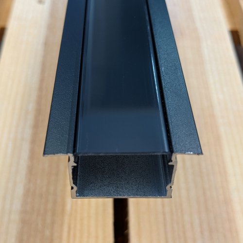 Комплект профіль Biom врізний ЛПВ20 20x30 чорний + розсіювач чорний LPV-20AВ + LM20В