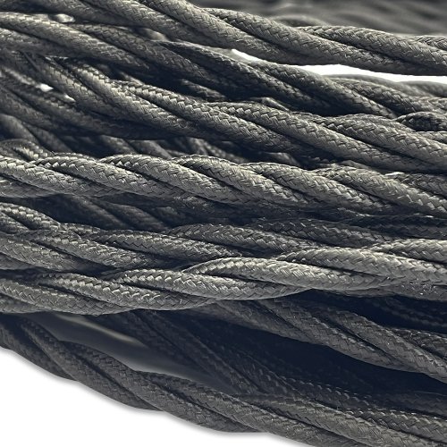 Ретро провід для зовнішньої електропроводки чорний 0,75 3-х жильний ER-1144