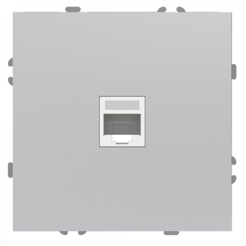 Розетка Ardero ER151PC-S Soft одинарна комп'ютерна срібло 8667