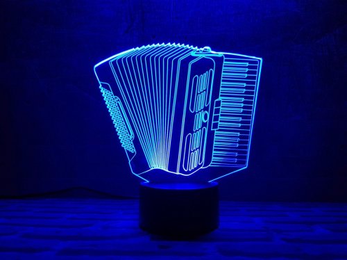 3D светильник "Баян" с пультом+адаптер+батарейки (3ААА) 11-018