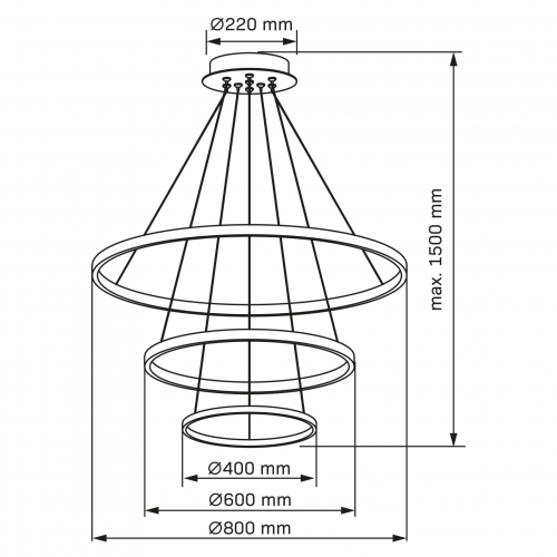 Люстра Goldlux Lea LED 3x60W 4000K золото 330031 Люстра Goldlux Lea LED 3x60W 4000K золото 330031