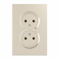 Розетка Ardero ER112-C Soft двойная без заземления шампань 8675 Розетка Ardero ER112-C Soft двойная без заземления шампань 8675