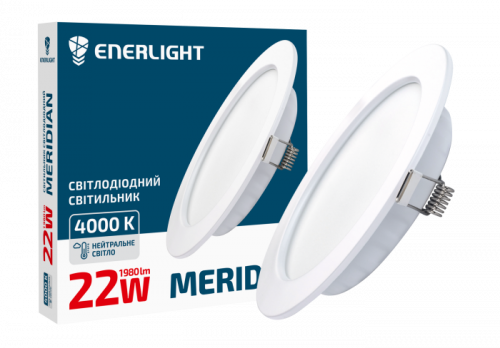 Точковий LED світильник Enerlight MERIDIAN круглий 22W 4000K MERIDIAN22SMD80N