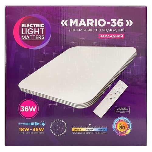 LED світильник ELM MARIO-36 36W 3000-6500К 1440-2880Lm 26-0107