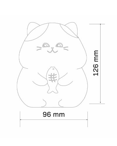 Настільна LED лампа Goldlux Gatto акумуляторна 1W 3000K+RGB IP20 USB 327642