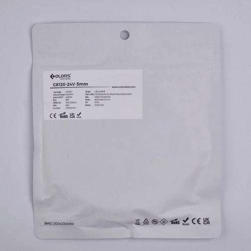LED стрічка Colors SMD2835 120шт/м 9.6W/м IP20 24V 4000K C8120-24V-5mm-NW 2662