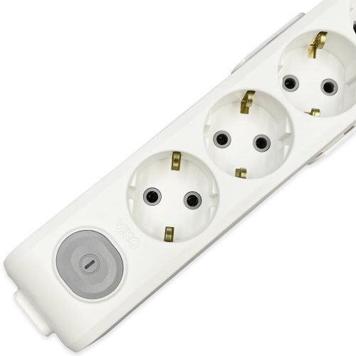 Колодка 6 гнізд із заземленням та кнопкою Viko Multi-let 90118600