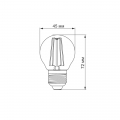 LED лампа Titanum Filament G45 4W E27 2200K бронза TLFG4504272A