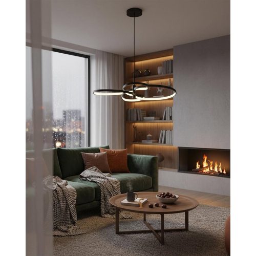 LED світильник підвісний Goldlux Ribbon 37W 4000K чорний 335982