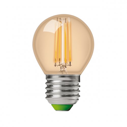 Мультипак Eurolamp "1+1" LED лампа филамент G45 5W E27 3000K (deco) MLP-LED-G45-05273(Amber)