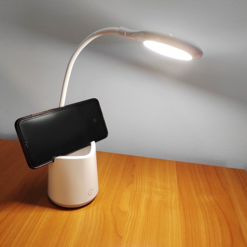 Настольная LED лампа аккумуляторная с подстаканником ElectroHouse 4W 3000 - 6000К белая EH-070W