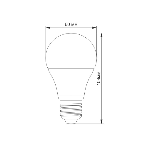 LED лампа Titanum A60 10W E27 3000K TLA6010273